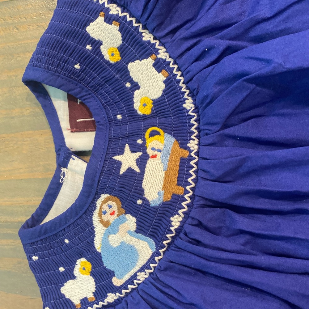 3-6 month Christmas nativity scene dress